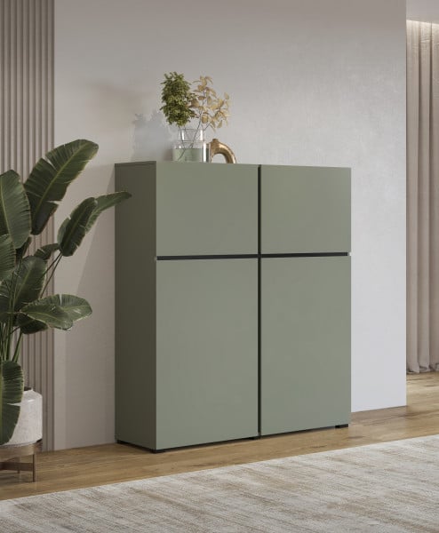 Komoda INCROCIO 119x139x40 cm Odcienie zieleni, 7937754