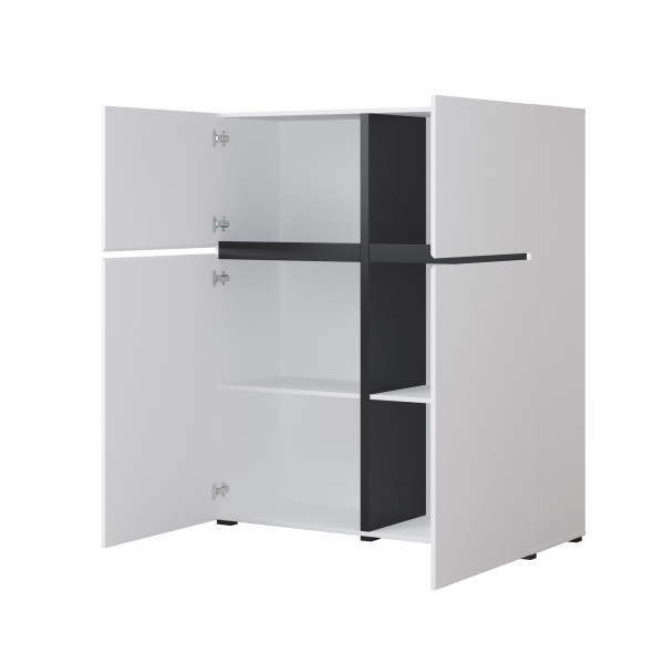 Komoda INCROCIO 119x139x40 cm Biała, 7937758