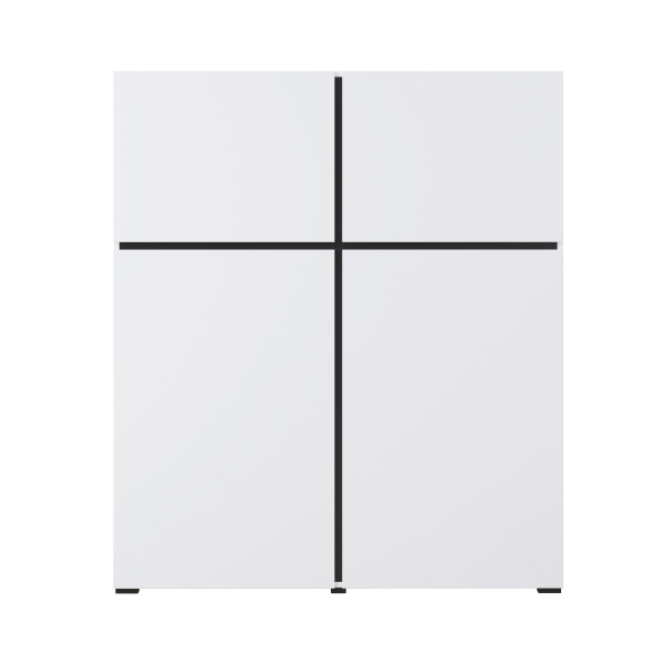 Komoda INCROCIO 119x139x40 cm Biała, 7937761