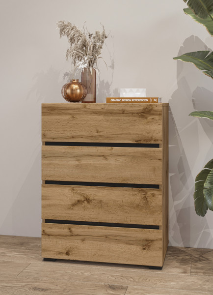 Komoda INCROCIO 59,7x78,3x40 cm Dąb wotan, 7937771