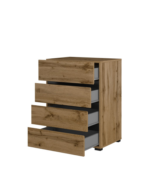 Komoda INCROCIO 59,7x78,3x40 cm Dąb wotan, 7937772