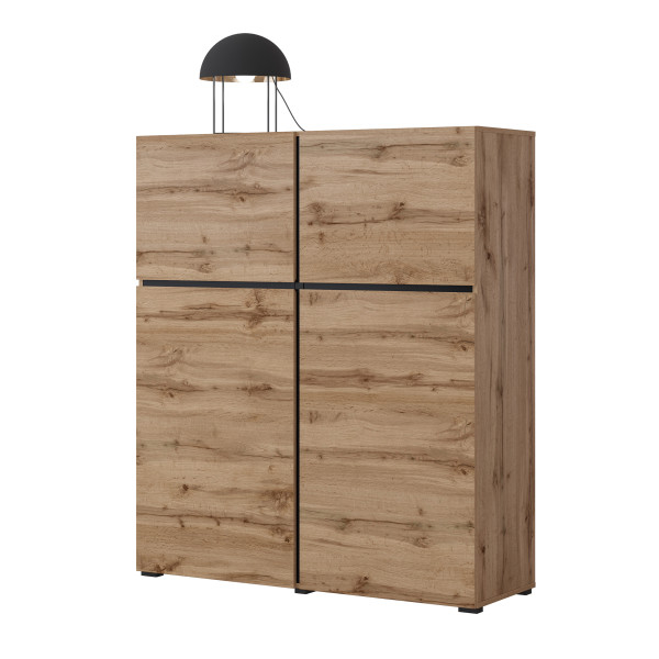 Komoda INCROCIO 119x139x40 cm Dąb wotan, 7937836