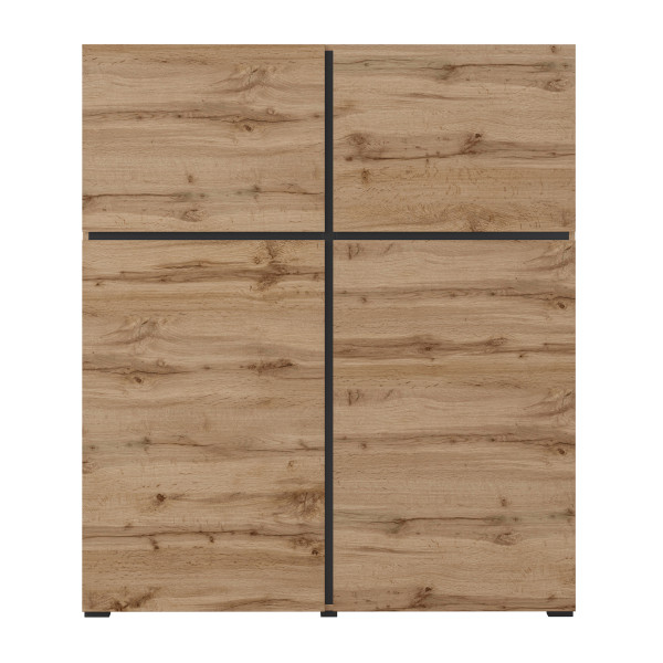 Komoda INCROCIO 119x139x40 cm Dąb wotan, 7937837