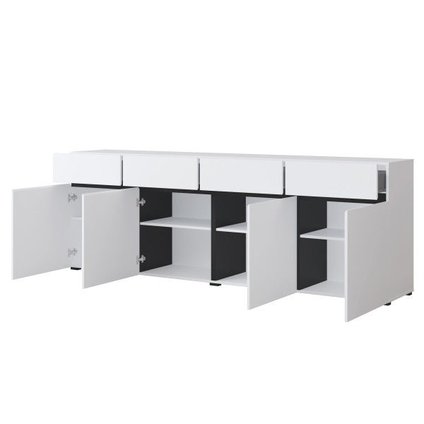 Komoda INCROCIO 225x78x40 cm Biała, 7937845