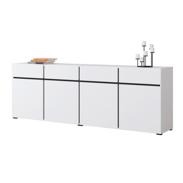Komoda INCROCIO 225x78x40 cm Biała, 7937847