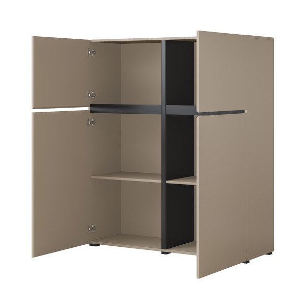 Komoda INCROCIO 119x139x40 cm Odcienie beżu, 7937881