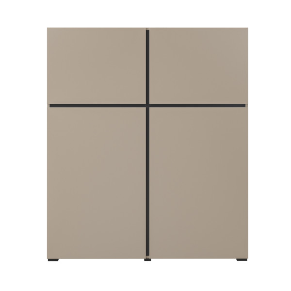 Komoda INCROCIO 119x139x40 cm Odcienie beżu, 7937884