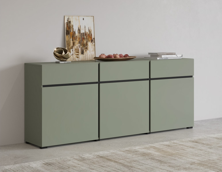 Komoda INCROCIO 180x78x40 cm Odcienie zieleni, 7937906
