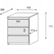 Komoda ALLEGRA 40x72x33 cm Dąb sonoma