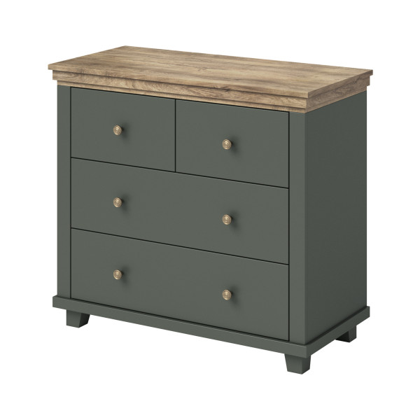 Komoda EVOLETTA 90x81x42 cm Zieleń, 7939828