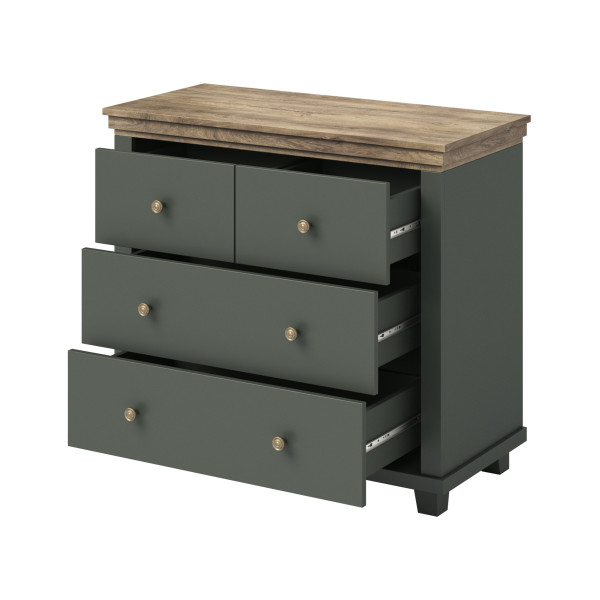 Komoda EVOLETTA 90x81x42 cm Zieleń, 7939830