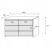 Komoda ALLEGRA 120x77x33 cm Dąb sonoma/Biała, 7940018