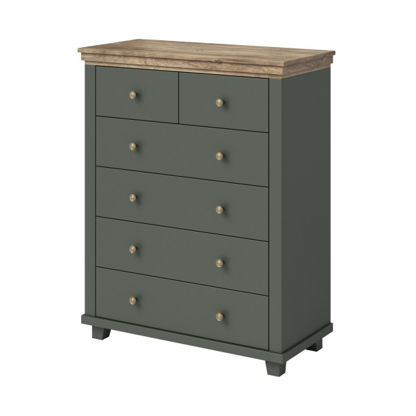Komoda EVOLETTA 90x113x42 cm Zieleń, 7940108