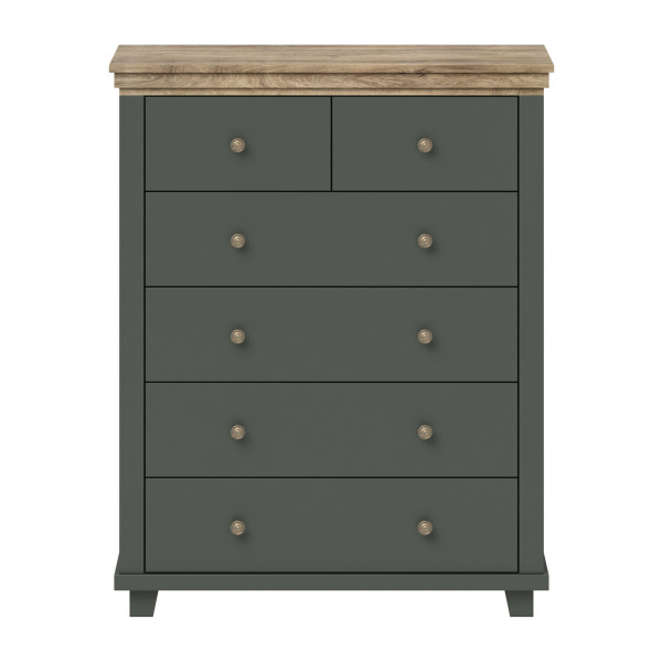 Komoda EVOLETTA 90x113x42 cm Zieleń, 7940112