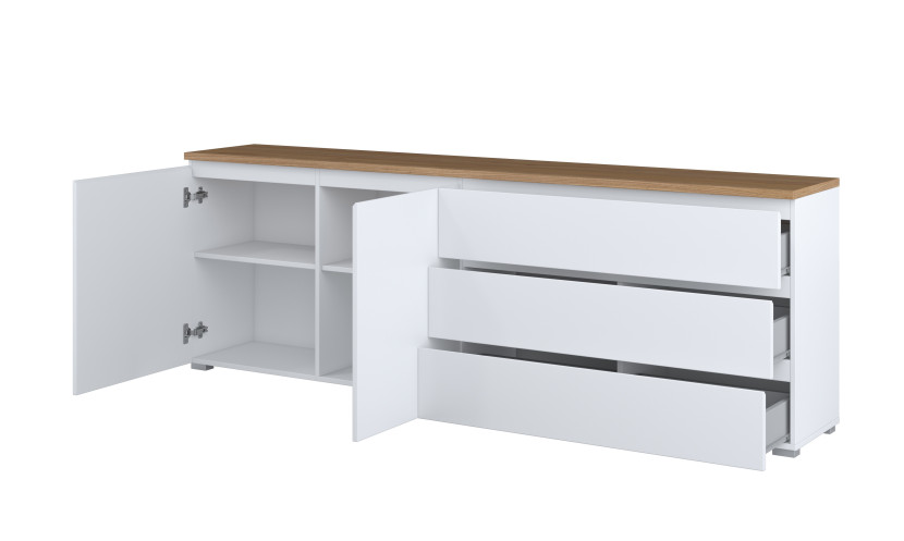 Komoda ORVO 199,9x67,9x34,5 cm Biała, 7945819