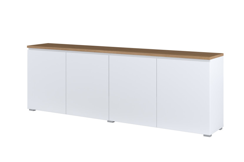 Komoda ORVO 199,9x67,9x34,5 cm Biała, 7945833