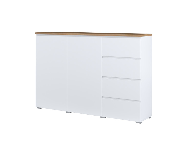 Komoda ORVO 150x100,3x34,5 cm Biała, 7945840