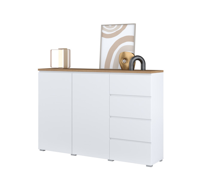 Komoda ORVO 150x100,3x34,5 cm Biała, 7945845