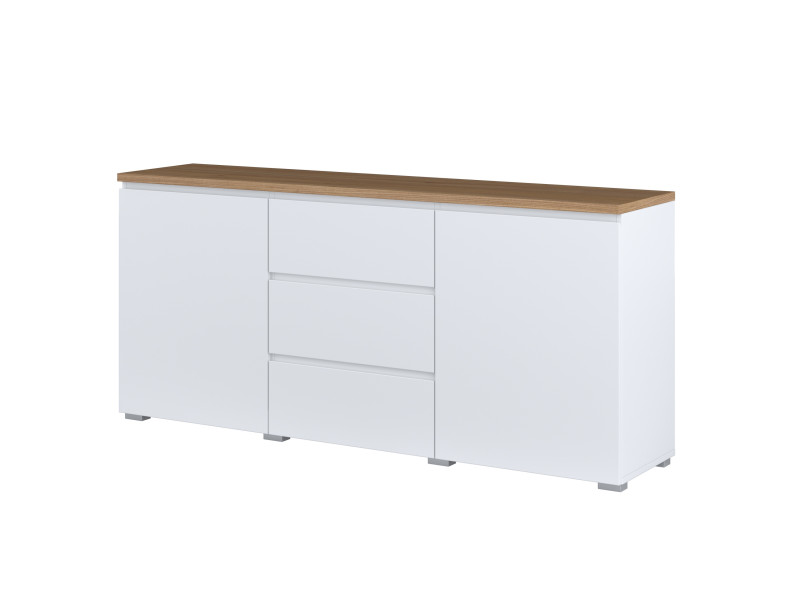 Komoda ORVO 150x67,9x34,5 cm Biała, 7945847