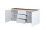 Komoda ORVO 150x67,9x34,5 cm Biała, 7945849