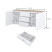 Komoda ORVO 150x67,9x34,5 cm Biała, 7945850