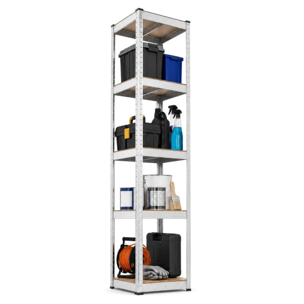 Regał magazynowy, metalowy 180x40x40 cm 5 półek udźwig 500 kg do piwnicy, 7961409