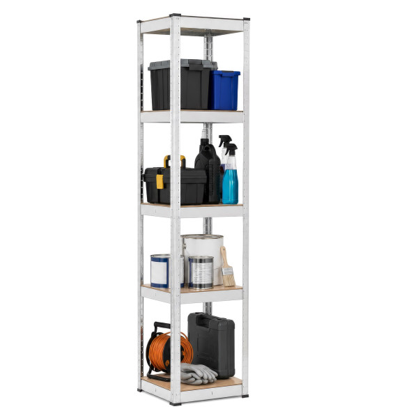 Regał magazynowy, metalowy 180x40x40 cm 5 półek udźwig 500 kg do piwnicy, 7961410
