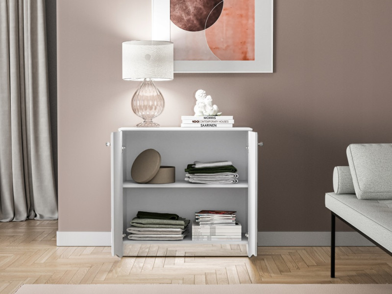 Komoda BLANC 09 2D 90cm biały połysk, 7971521