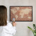 Ozdobna tablica na magnesy w czarnej ramie, Ceglana mapa 60x40 Wallfluent, 7986286