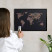 Dekoracyjna tablica magnetyczna w czarnej ramie, Kolorowa mapa 60x40, 7987391