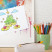 Ozdobna tablica na magnesy w białej ramie, Kolorowa mapa 100x70 Wallfluent, 7987870