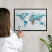 Magnetyczna tablica ozdobna w czarnej ramie, Wodna mapa 60x40 Wallfluent, 7987929
