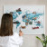 Magnetyczna tablica ozdobna w białej ramie, Wodna mapa 100x70 Wallfluent, 7988272