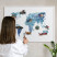 Ozdobna tablica magnetyczna w białej ramie, Akwarelowa mapa 100x70, 7989034