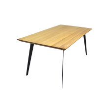 Stół dębowy z metale nogi VITA II 140×80 + dostawka 2×45 cm