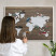 Ozdobna tablica magnetyczna w białej ramie, Drewniana mapa 100x70, 7990066