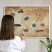 Magnetyczna tablica ozdobna w białej ramie, Stara mapa 100x70, 7991852