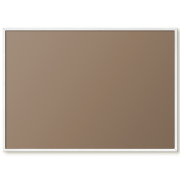 Tablica magnetyczna z nadrukiem w białej ramie, Neutralny brąz 100x70, 8000057