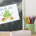 Tablica magnetyczna z nadrukiem w białej ramie, Zielone góry 80x60, 8000622