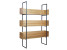 Produkt: Regał z półkami, drewno i metal I LOGAN, kolor dębowy