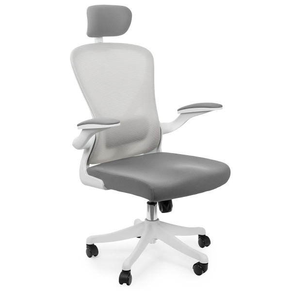 Biały ergonomiczny fotel biurowy obrotowy ARON White, 800819