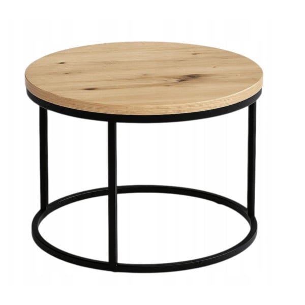 Stolik Kawowy Okrągły ORI 60 cm Dąb Artisan do Salonu Sypialni Nowoczesny, 8053067