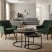 Zestaw Stolików Kawowych Okrągłych 2w1 80/60 Czarny Mat Loft Do Salonu, 8053142