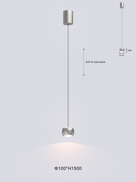 Lampa wisząca jedynka Quiberon, 8054347