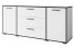 Komoda TOGA 150 cm biały z czarnymi krawędziami, 8064548