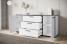 Komoda TOGA 150 cm biały z czarnymi krawędziami, 8064551