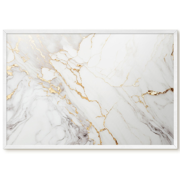 Tablica magnetyczna ozdobna w białej ramie, Marmur elegancja 60x40, 8076534