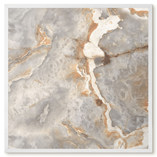 Dekoracyjna tablica magnetyczna w białej ramie, marmur elegancja 50x50, 8076702