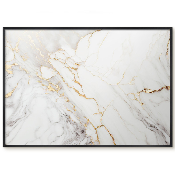 Tablica magnetyczna ozdobna w czarnej ramie, Marmur elegancja 100x70, 8076730