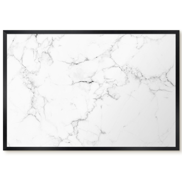 Tablica magnetyczna ozdobna w czarnej ramie, Marmur wzór 60x40, 8077115